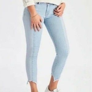 American Eagle Jegging Crop Two-Toned Jeans